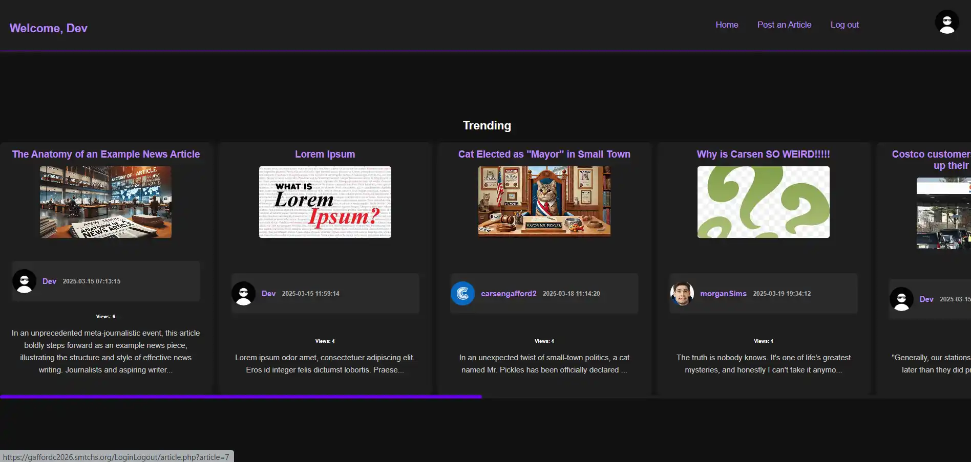 Project Four Screenshot