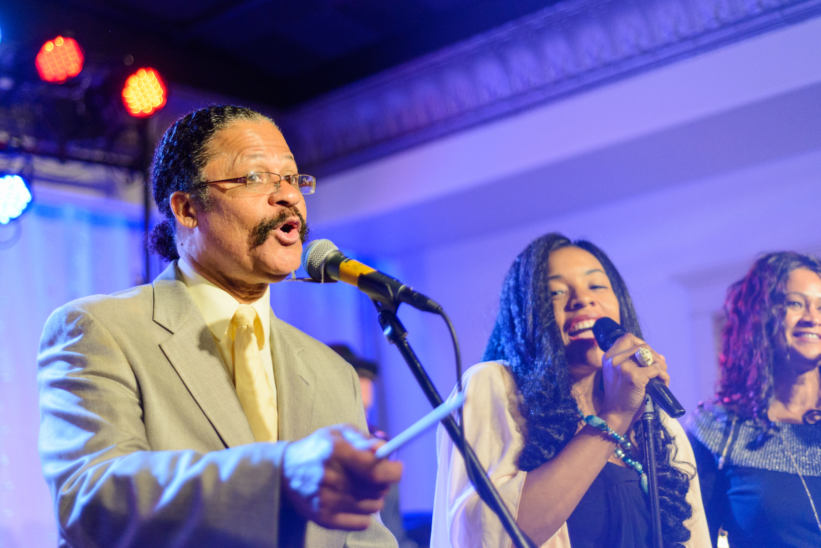 Singers singing